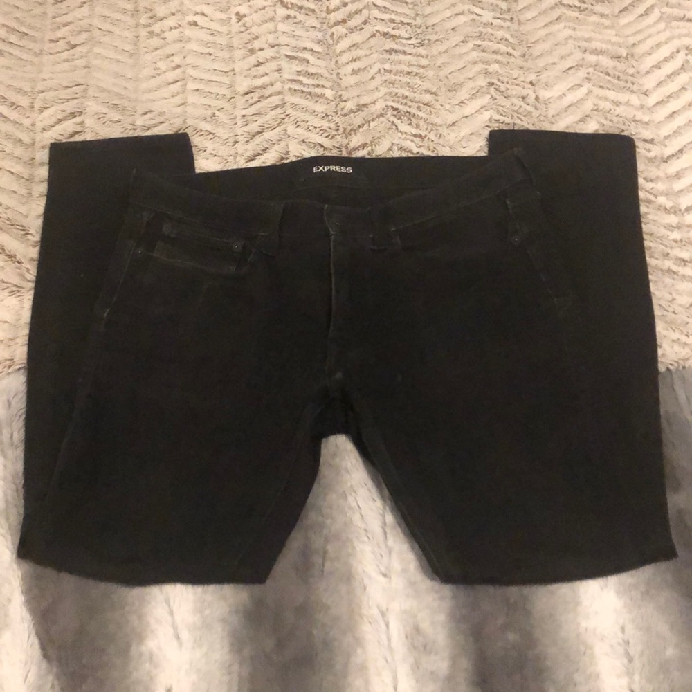 EXPRESS Black Stretch Fit Skinny Jeans